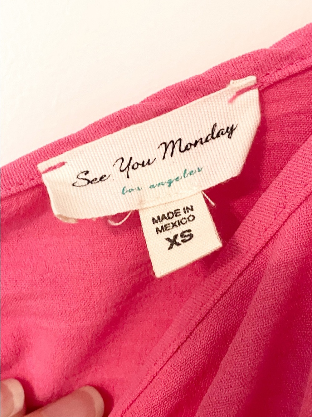 See You Monday Pink Flutter Sleeve Open Back Tie Dress Cotttage XS Barbiecore - Picture 6 of 11